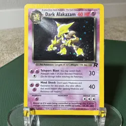 Pokemon Dark Alakazam TCG Holo Rare Card 1/82 Unlimited HP/DMG - Image 1