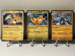 Sam’s Club Cosmos Holo Raichu Dragonite Machado Pokemon 151 TCG 3 Card Lot - Image 1