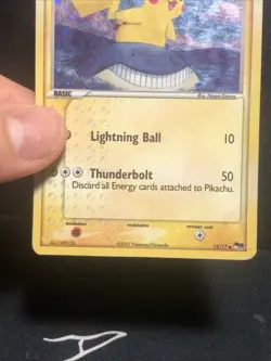 Pikachu 12/17 Pop Series 5 Holo Inverted Back Error Pokemon Card - Image 3