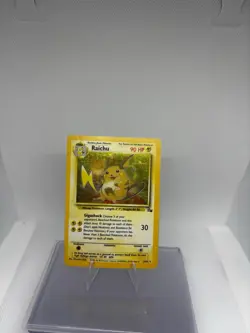 Pokemon TCG Raichu Fossil Holo Rare Card 14/62 Near Mint Condition - Image 1