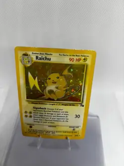 Pokemon TCG Raichu Fossil Holo Rare Card 14/62 Near Mint Condition - Image 2