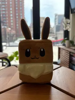 Pokemon Center Prismatic Plush Deck Case Eevee TCG Official Card Holder - Image 1