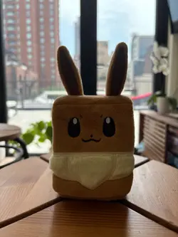 Pokemon Center Prismatic Plush Deck Case Eevee TCG Official Card Holder - Image 2