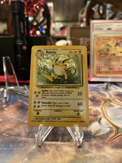 Pokemon TCG Raichu Base Set Holo Unlimited Rare Card 14/102 - Image 2