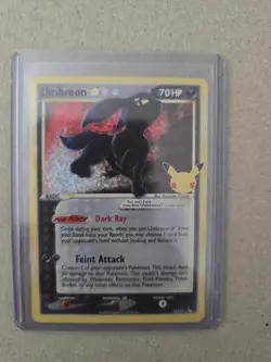 Pokemon Umbreon Star 17/17 Holo Ultra Rare 2007 70HP Feint Attack Card - Image 1