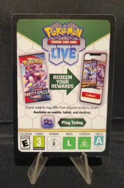 Pokemon TCG Misprint Error Blank Code Card - Black - Image 2