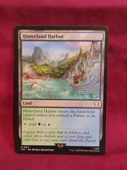 Hinterland Harbor 0317 Non Foil Rare LOTR Commander MTG Near Mint - Image 1