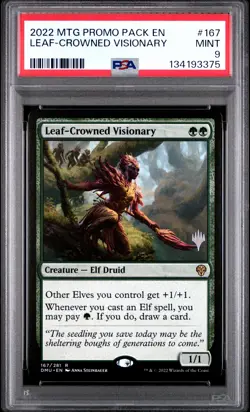 2022 MTG PROMO PACK #167 LEAF-CROWNED VISIONARY PSA 9 - Image 1