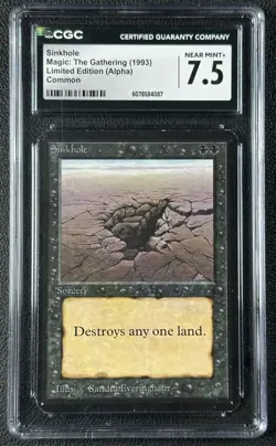 SINKHOLE CGC 7.5 1993 MAGIC: THE GATHERING MTG LIMITED EDITION ALPHA 087 - Image 1