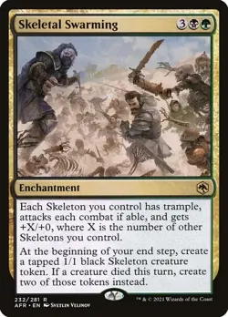1x NM Skeletal Swarming - Adventures in the Forgotten Realms [MTG] pack fresh - Image 1