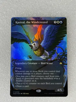 Kastral, the Windcrested (Borderless) (Raised Foil) Bloomburrow Foil - Image 1