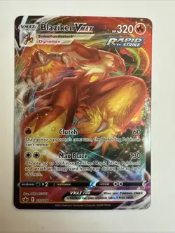 Pokemon TCG Blaziken VMAX Holo Ultra Rare Card 21/198 Chilling Reign Near Mint - Image 1