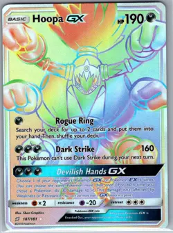 Hoopa GX (Secret) 187/181 SM - Team Up - Pokemon Card - NM - Image 1