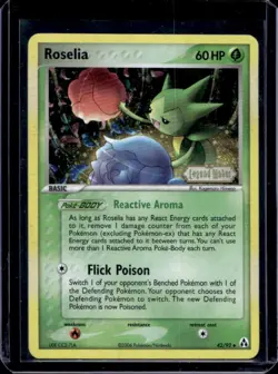2006 Pokemon EX Legend Maker Roselia Reverse Holo #42/92 - Image 1