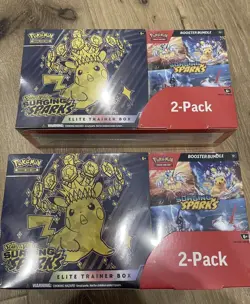 Pokemon Surging Sparks Elite Trainer Box/Booster Bundle Costco 2-Pack - Lot of 2 - Image 1