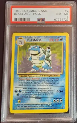 1999 Pokemon Game #2 Blastoise - Holo Psa 8 - Image 1