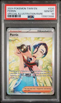 2024 POKEMON TWM EN-TWILIGHT MASQUERADE SPECIAL ILLUSTRATION RARE PERRIN PSA 10 - Image 1