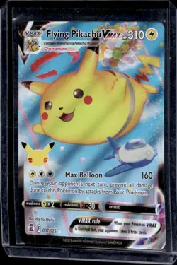 2021 Pokemon SWSH Celebrations Flying Pikachu VM #007/025 - Image 1