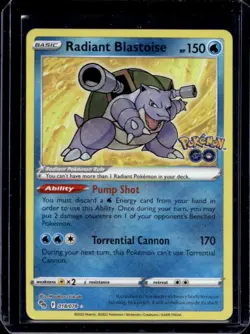 2022 Pokemon SWSH Pokemon GO Radiant Blastoise #018/078 - Image 1