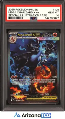 Pokemon 2025 Mega Charizard X ex 125/094 SIR Phantasmal Flames GEM MINT PSA 10 - Image 1