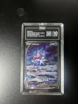 TAG 10 2023 Pokemon Suicune V GG38/GG70 Crown Zenith Galarian Gallery GEM MINT - Image 1
