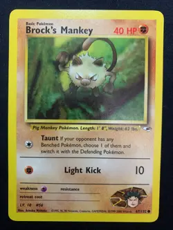 BROCK'S MANKEY - 067/132 - GYM HEROES - POKEMON CARD - LP - Image 1