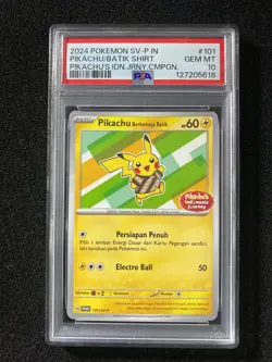 2024 Pokemon TCG English Berkemeja Batik Promo 101/SV-P Pikachu PSA 10 ZO50 - Image 1