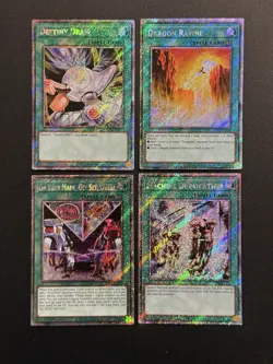 2025 YUGIOH RA04 PLATINUM SECRET RARE DRAGON RAVINE NM BONUS SET - Image 1