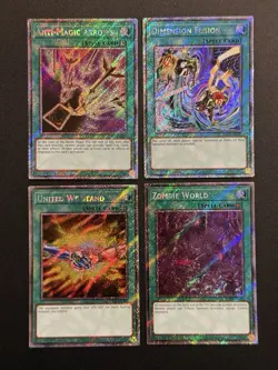 2025 YUGIOH RA04 PLATINUM SECRET RARE UNITED WE STAND NM BONUS SET - Image 1