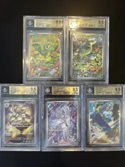 BGS 9.5 Pokemon Card Game Japanese Art Rare 5 Card Set Bulk Holo AR - Image 1