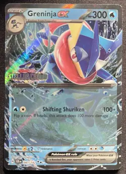 Greninja EX 041/142SV07: Stellar Crown Stamped Holo Promo Pokemon Card - Image 1
