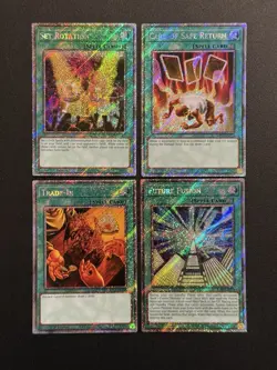 2025 YUGIOH RA04 PLATINUM SECRET RARE CARD OF SAFE RETURN NM BONUS SET - Image 1