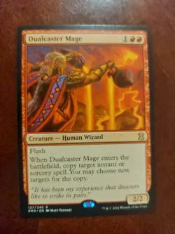 MTG Dualcaster Mage Eternal Masters Regular Rare Card Near Mint Never Played - Image 1