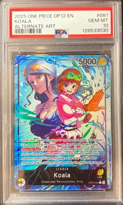 PSA 10 Koala Alt Art OP12-081 – Leader Card – One Piece TCG Legacy Master - Image 1