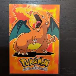 Charizard E6 of 12 Topps Movie Edition Black Logo Pokemon Card LP - Image 1