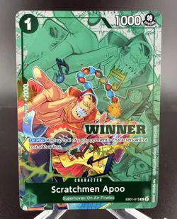 EB01-015 Scratchman Apoo Winner Promo - One Piece Card - Winner Pack 2025 Vol.2 - Image 1