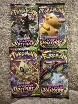 Pokemon SWSH Vivid Voltage Booster Pack - 10 Cards / Pack - Random Art - SEALED - Image 1