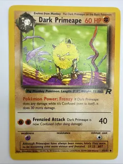 Dark Primeape 43/82 Team Rocket Regular Vintage Pokemon Card - Image 3