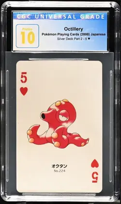 2000 Pokemon Playing Cards Japanese Octillery Silver Deck Part 2 CGC 10 Pristine - Image 1