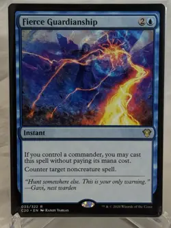 Magic: The Gathering Fierce Guardianship Instant Rare Commander 2020 Regular - Image 1