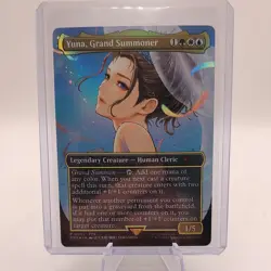 MTG Yuna, Grand Summoner NM EN Borderless Foil PROMO 0001 FINAL FANTASY EDH - Image 1