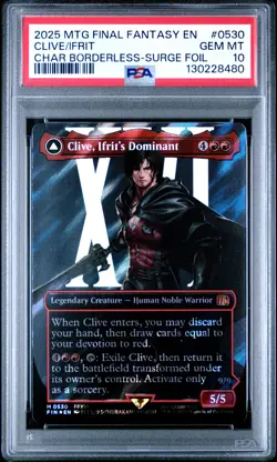 2025 MTG FINAL FANTASY CLIVE IFRIT'S DOMINANT/IFRIT WARDEN OF INFERNO PSA 10 - Image 1