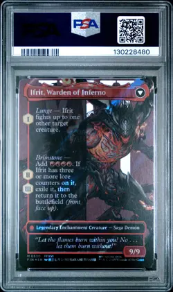 2025 MTG FINAL FANTASY CLIVE IFRIT'S DOMINANT/IFRIT WARDEN OF INFERNO PSA 10 - Image 2