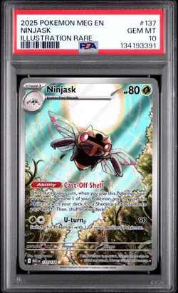 2025 POKEMON MEG EN-MEGA EVOLUTION ILLUSTRATION RARE #137 NINJASK PSA 10 - Image 1