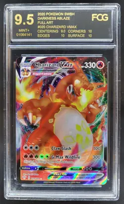 2020 Pokemon SWSH Darkness Ablaze Charizard VMAX #020/189 Full Art FCG 9.5 NH6 - Image 1