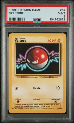 1999 Pokemon Game Voltorb #67 PSA 9 - Image 1
