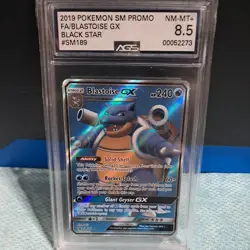 pokemon 2019 Black Star Promo - Blastoise GX SM189 Sm Holo - SM189 - PSA 8 - Image 1