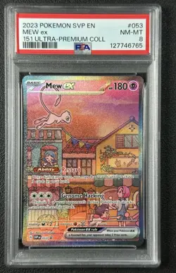 MEW EX PSA 8 2023 POKEMON SVP EN #053 151 ULTRA PREMIUM COLL 765 - Image 1