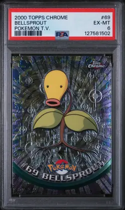 2000 TOPPS CHROME POKEMON T.V. #69 BELLSPROUT PSA 6 - Image 1