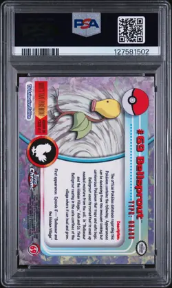 2000 TOPPS CHROME POKEMON T.V. #69 BELLSPROUT PSA 6 - Image 2